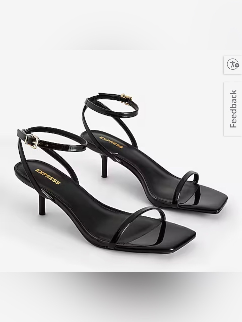 Express Strappy Kitten Heeled Sandals Size 8